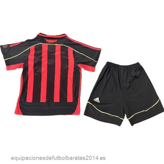 Nuevo 1ª Conjunto De Niños AC Milan Retro 2006 2007 Rojo Baratas